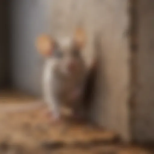 Signs of mice infestation in home walls
