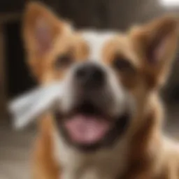 Close-up of antibacterial wipes designed for dog hygiene