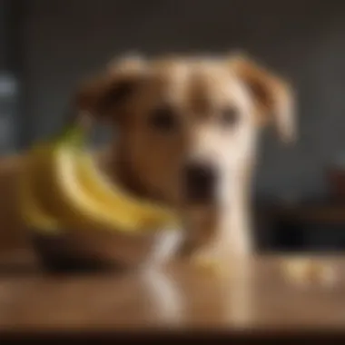 Banana Treats for Dogs Banana slices on a dog bowl