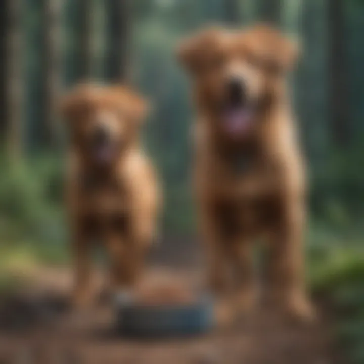 Healthy dogs thriving on a diet of Blue Wilderness