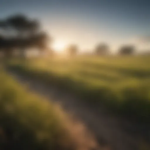 Vibrant Bahia grass field in sunlight