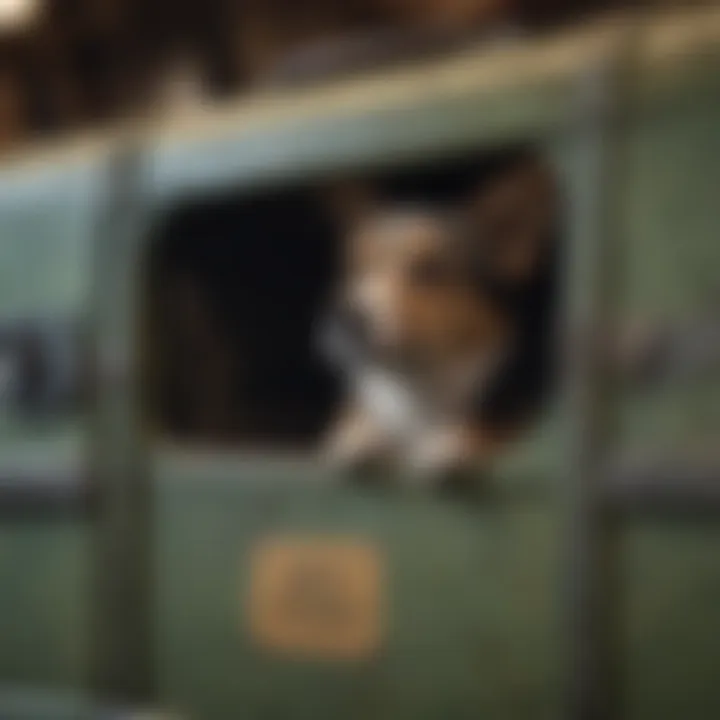 Close-up of a carrier with safety features