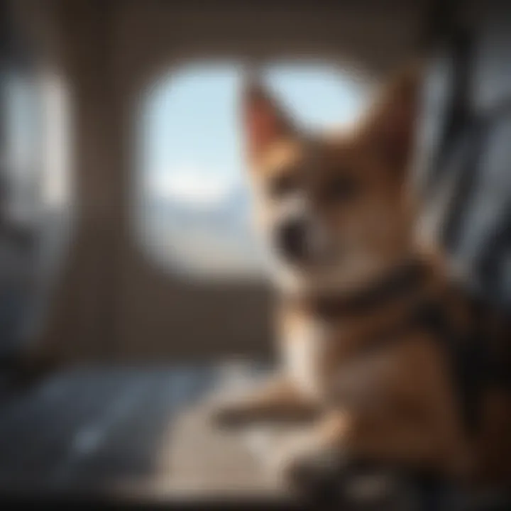 Pet enjoying the comfort of a spacious travel carrier