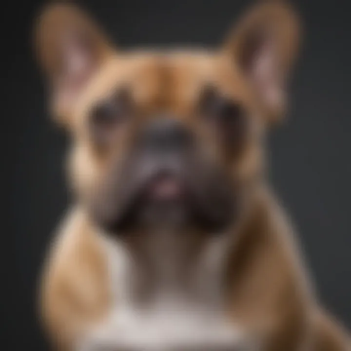 French Bulldog owner cleaning dog's ears