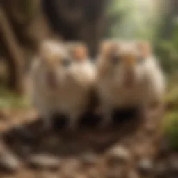 Natural habitat of gerbils showcasing their burrowing behavior