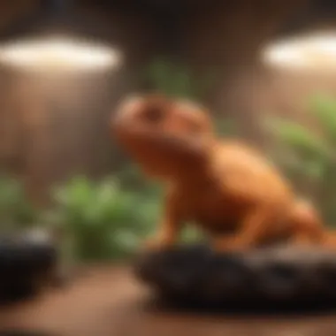 Different types of heat lamps suitable for reptiles displayed together