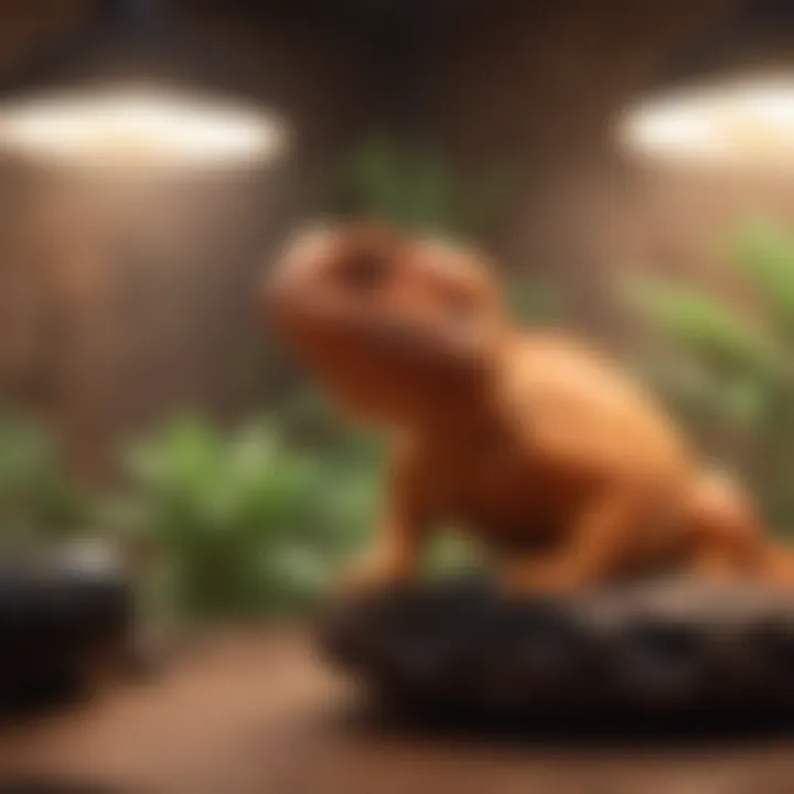 Different types of heat lamps suitable for reptiles displayed together