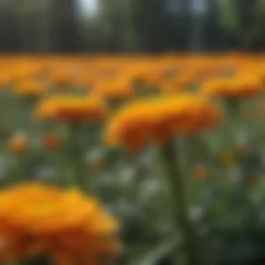 Marigold: Nature's Pest Deterrent A close-up of marigold flowers showcasing their bright colors