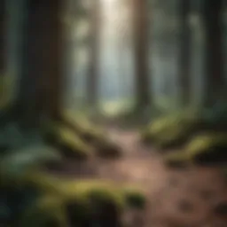 Serene forest landscape perfect for primitive camping