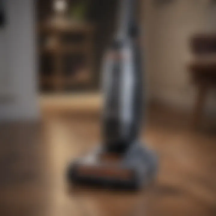 User-friendly upright vacuum cleaner showcasing ease of use