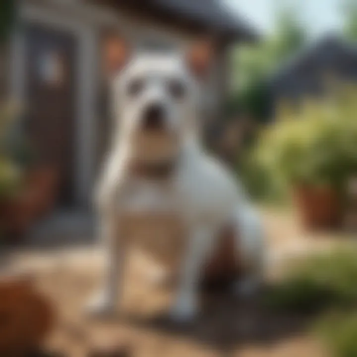 A pet enjoying a flea-free yard