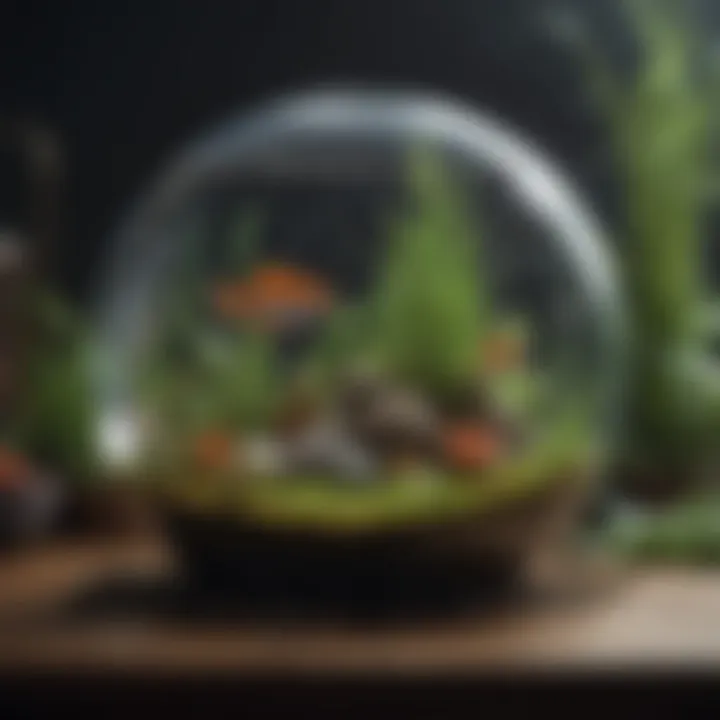 Elegant Bi Orb fish tank showcasing aquatic plants and colorful fish