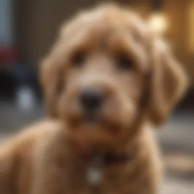 A golden retriever and a poodle, the parent breeds of goldendoodles