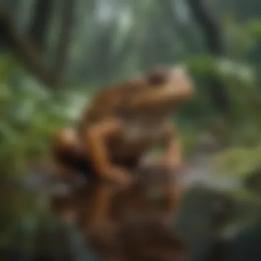 The Habitat of Bufo Frogs Close-up of a bufo frog in its natural habitat