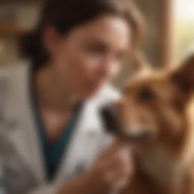 A veterinarian discussing allergies with a pet owner