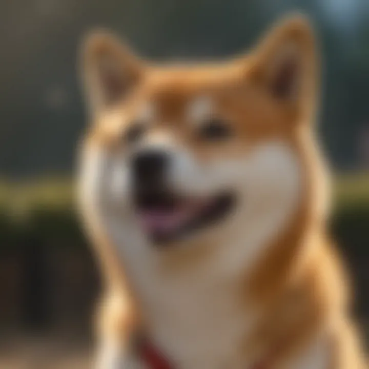 Shiba Inu with a cheerful expression, emphasizing its unique temperament