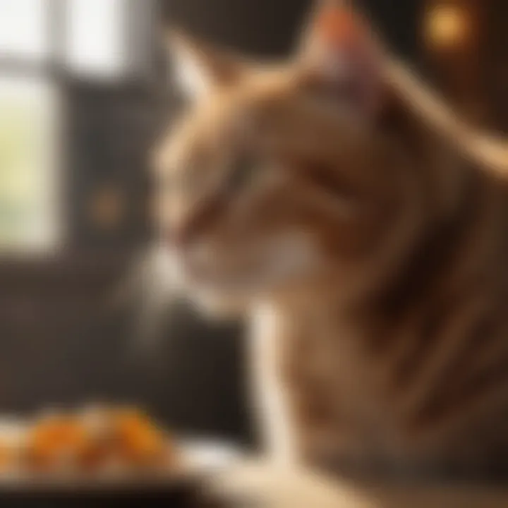 Nutritional chart showcasing essential cat food ingredients