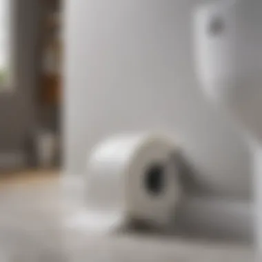 A sleek cat-proof toilet paper dispenser in a modern bathroom setting