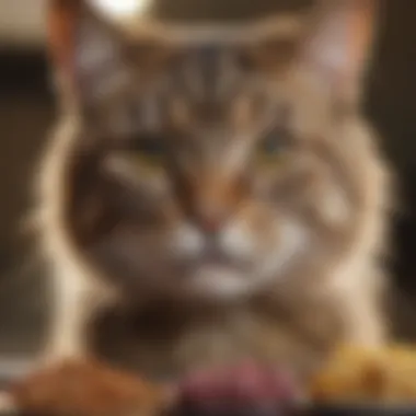 Impact of Poor-Quality Wet Cat Food A cat showing signs of disinterest in low-quality wet cat food