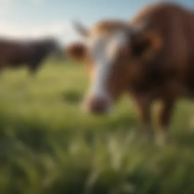 Cattle grazing on lush Bahia grass