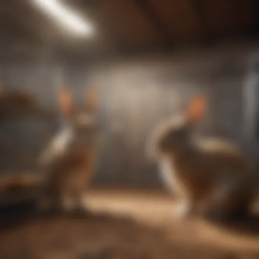 Spacious cage design for two rabbits