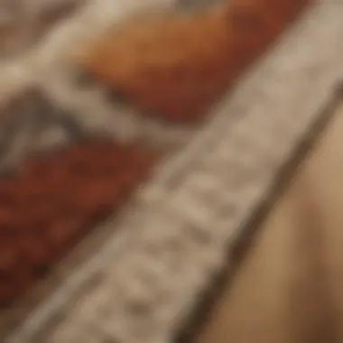 Close-up of a stain-resistant rug showcasing its texture and design