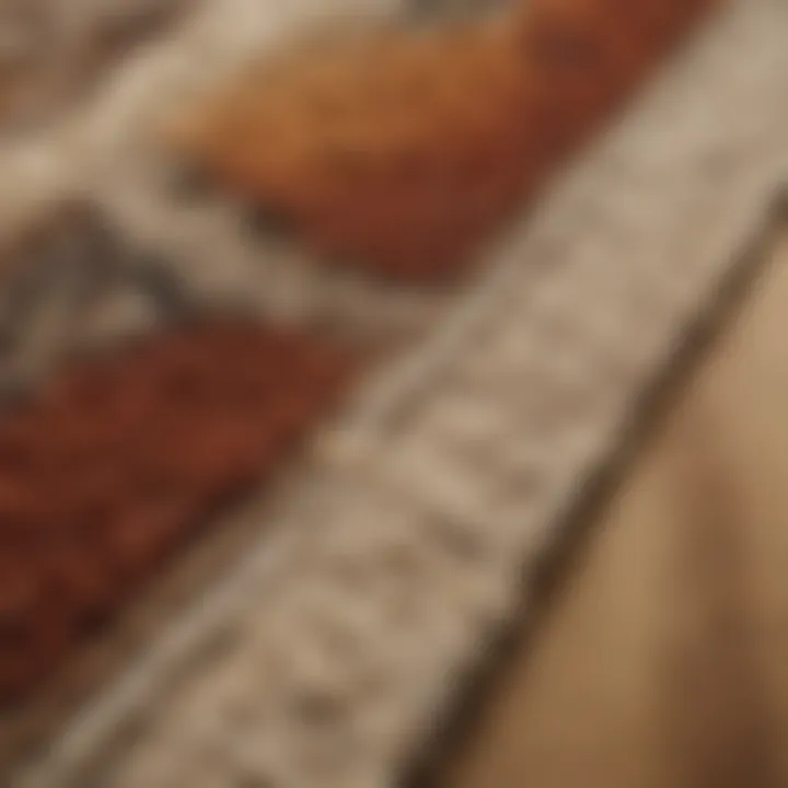Close-up of a stain-resistant rug showcasing its texture and design