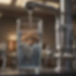 Visual representation of reverse osmosis water purification system