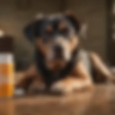 Applying Remedies for Recovery Dog owner applying a home remedy on their pet