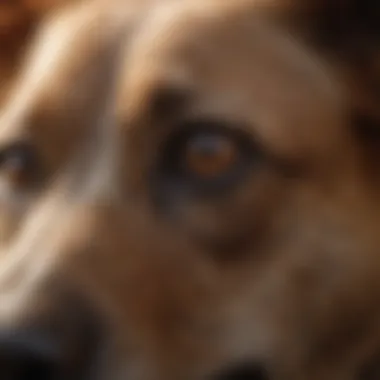 Close-up of a dog with visible tick