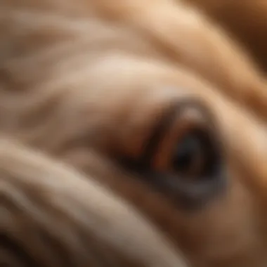 A close-up view of a dog with visible ticks on its fur