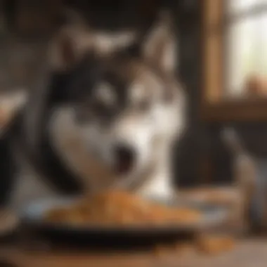Diverse Food Choices for Huskies A variety of dog food options for Huskies