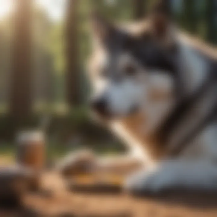 Husky on a feeding schedule