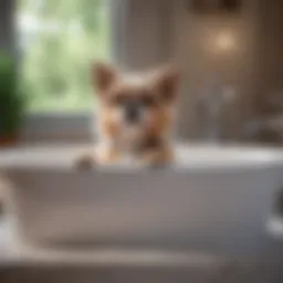Luxurious pet bath tub designed for small dogs