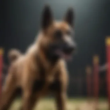 Belgian Malinois showcasing agility in competition