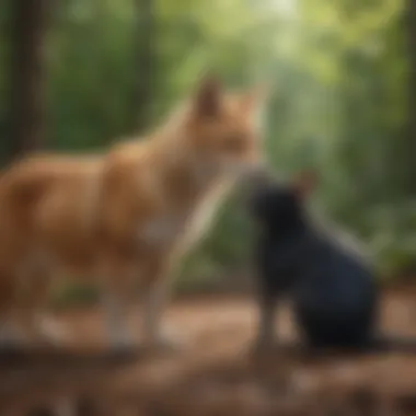 Diversity in Companionship A vibrant illustration showcasing various pet species