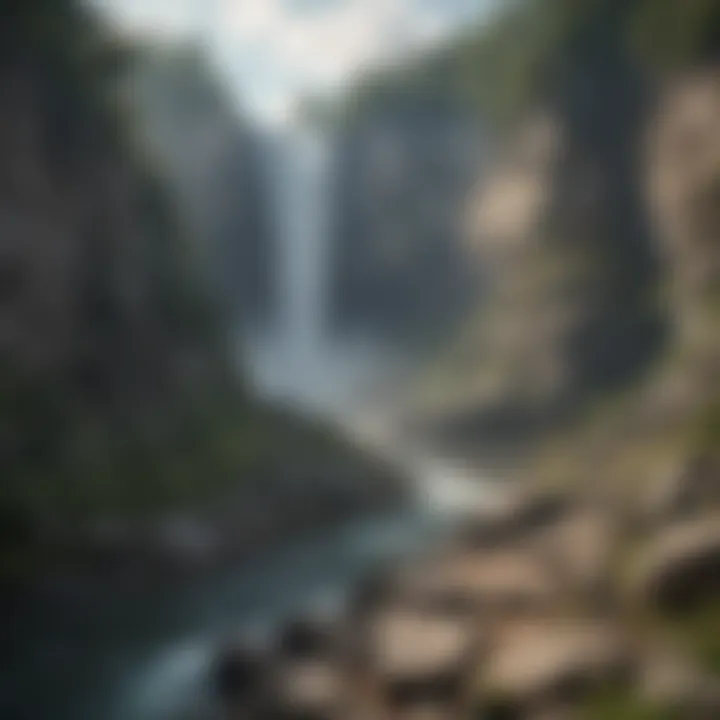 Bird's eye view of the Cumberland Waterfalls showcasing its geological formations.