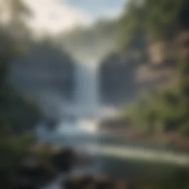 Visitors engaging with nature at Cumberland Waterfalls, highlighting the intersection of tourism and conservation.