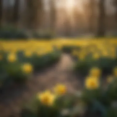 Late flowering daffodils attracting local pollinators