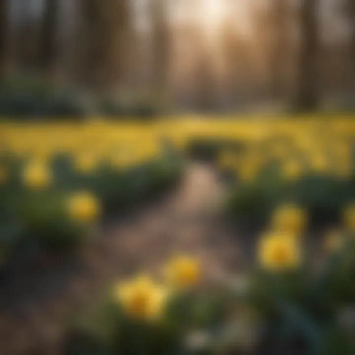 Late flowering daffodils attracting local pollinators