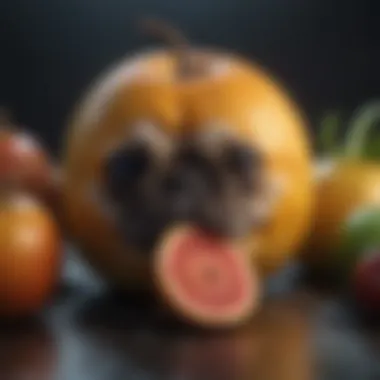 A selection of fruits that are toxic to dogs