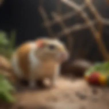 Vibrant enrichment items for gerbils including toys and climbing structures