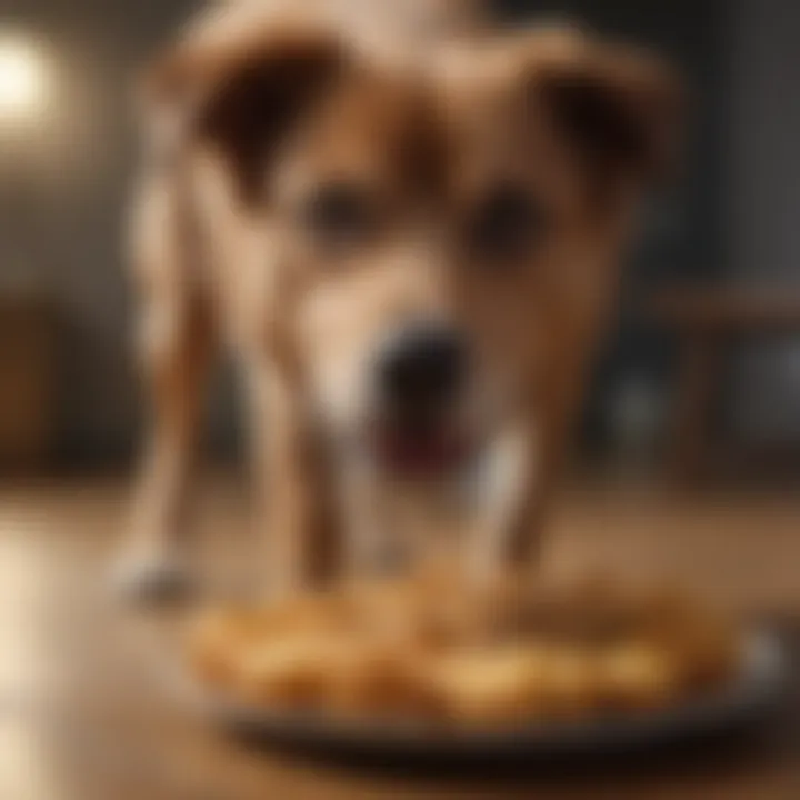 An active dog engaging in play, emphasizing the importance of activity in dietary needs.