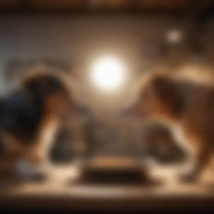 A veterinarian consulting with a dog owner, discussing dietary guidelines for their pet.