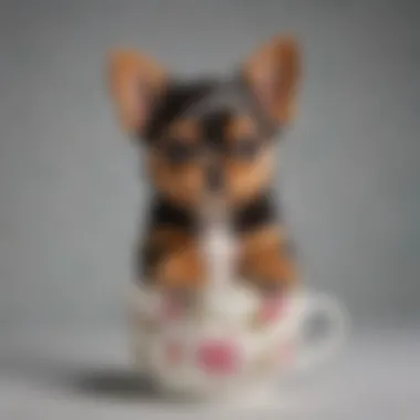 An array of teacup dog breeds, highlighting their diverse colors and sizes.