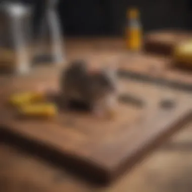 A detailed illustration of the setup for a humane mouse trap