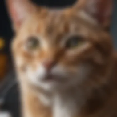 Topical Flea Treatment for Cats A cat being treated with topical flea medication