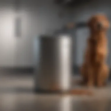 Sleek, modern garbage can designed to keep dogs away