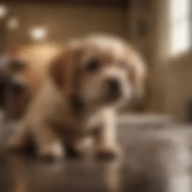 A healthy puppy playing in a flea-free environment