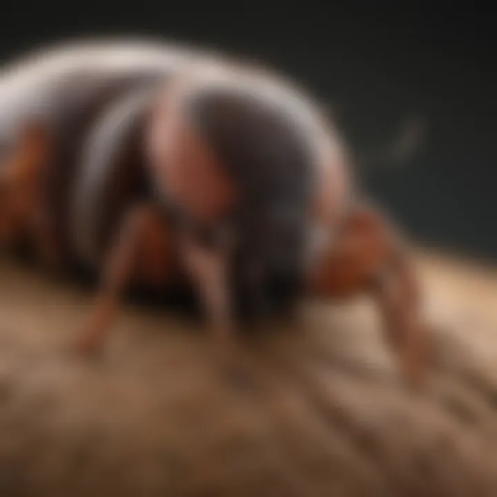 Close-up of a tick on a dog's fur